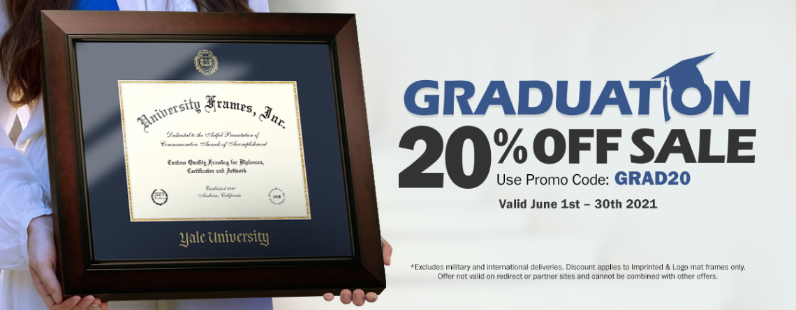 Get Exclusive Discounts on Imprinted Diploma Frames during University Frame’s Graduation Sale!