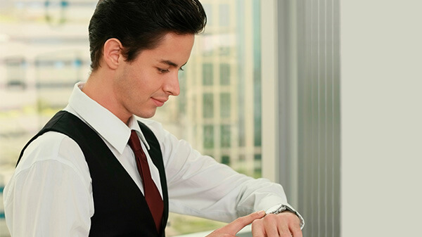 Boy Watching His Wristwatch