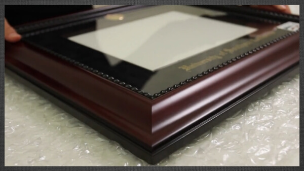 diploma frame bubble wrap