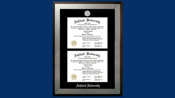 Double Diploma Frame Degree Stacked