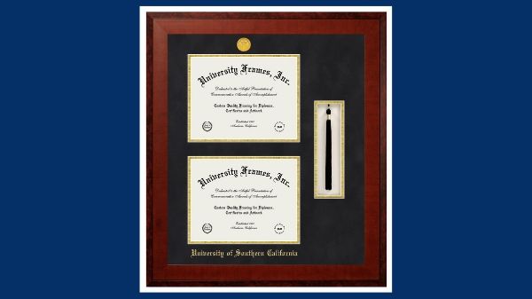 Double Diploma Frame with Tassel Box