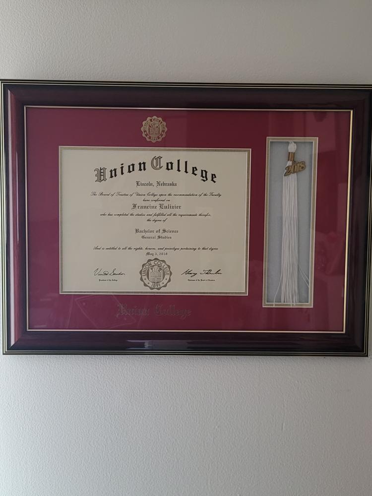 union college diploma frame