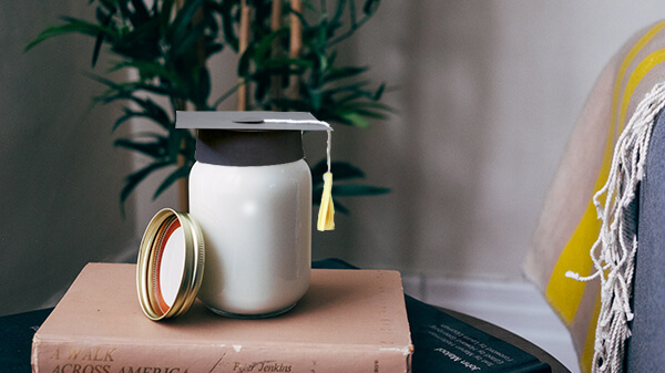 Grad Cap Mason Jar