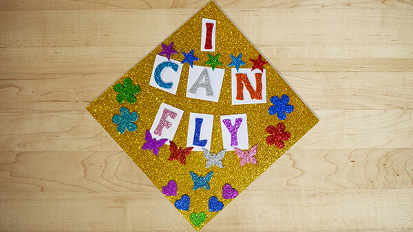 I Can Fly Grad Cap Design