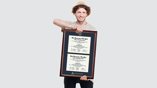 Man Holding Diploma Frame