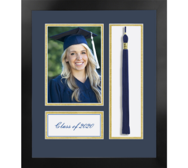 Silver Academic Year Portrait with Tassel Box Class of 2019 or Class of 2020