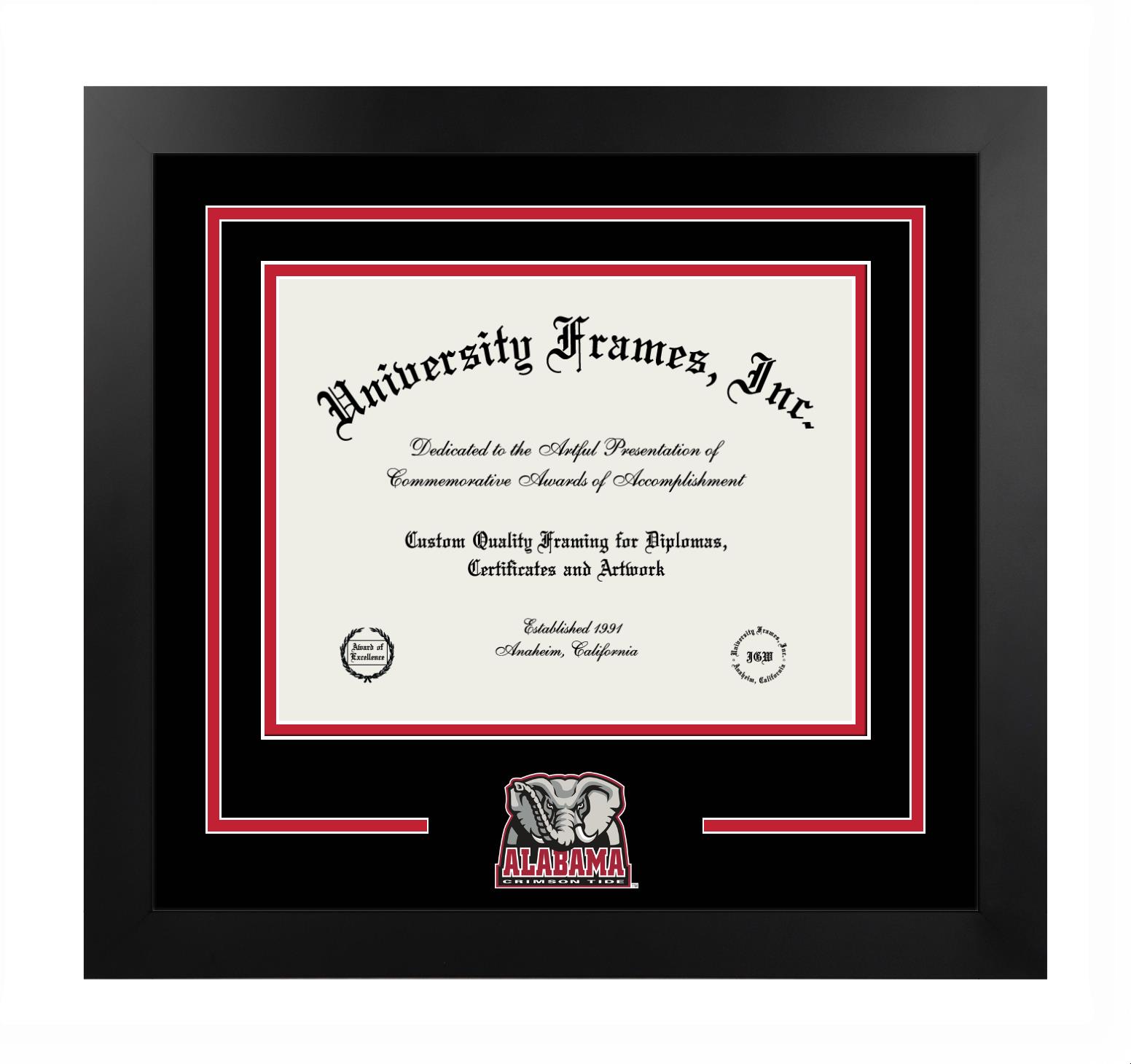 University of Alabama Logo Mat Diploma Frame