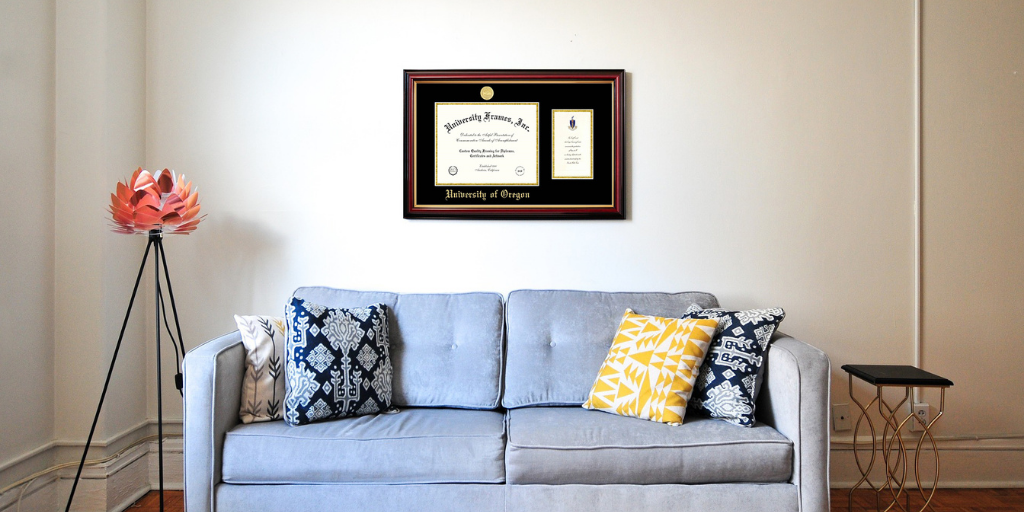 Framed Diploma On Wall