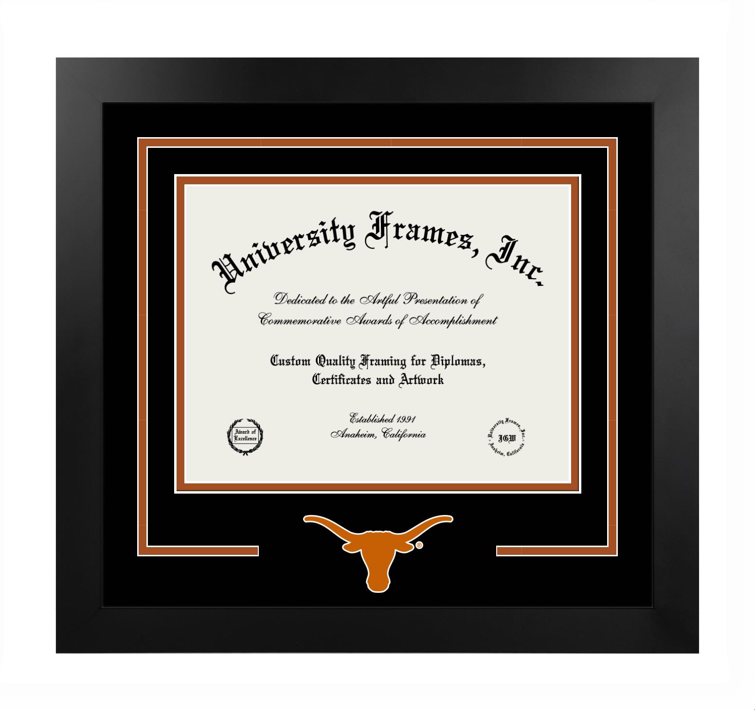 University of Texas Logo Mat Frame