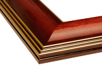Boston University School of Medicine Diploma Frame in Classic Mahogany with Gold Trim with Black & Gold Mats for document: 8 1/2"h x 11"w  