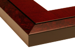 Boston University School of Medicine Lithograph Only Frame in Honors Mahogany with Black & Gold Mats