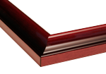 Boston University School of Medicine Diploma with Announcement Frame in Petite Mahogany with Gold Trim with Black & Gold Mats for document: 8 1/2"h x 11"w  , diploma: 7"h x 4"w  