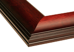 Boston University School of Medicine Diploma Frame in Satin Mahogany with Black & Gold Mats for document: 8 1/2"h x 11"w  