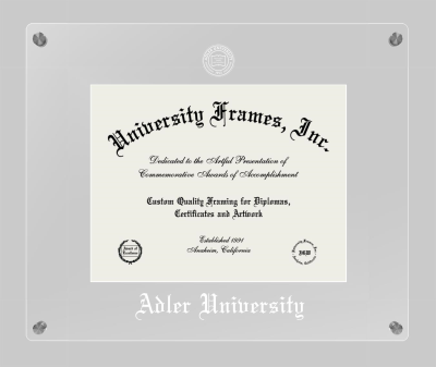 Adler University Lucent Clear-over-Clear Frame in Lucent Clear Moulding with Lucent Clear Mat for DOCUMENT: 8 1/2"H X 11"W  
