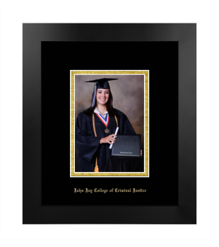 John Jay College of Criminal Justice 5 x 7 Portrait Frame in Manhattan Black with Black & Gold Mats