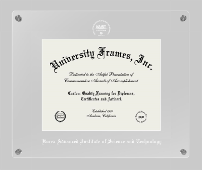 Korea Advanced Institute of Science and Technology Lucent Clear-over-Clear Frame in Lucent Clear Moulding with Lucent Clear Mat for document: 8 1/2"h x 11"w  