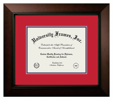 Diploma Frame in Legacy Black Cherry with Black & Gold Mats