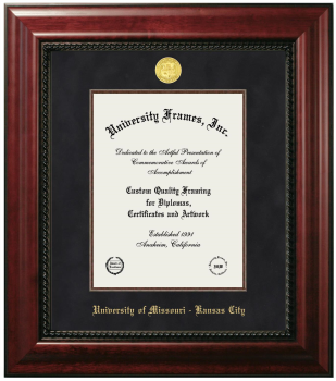 Diploma Frame in Executive with Mahogany Fillet with Black Suede Mat for  11"H X 8 1/2"W  