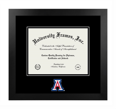 University of Arizona Mel & Enid Zuckerman College of Public Health Logo Mat Frame in Manhattan Black with  Mat for document: 8 1/2"h x 11"w  