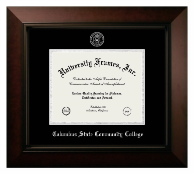 Diploma Frame in Legacy Black Cherry with Black & Silver Mats for DOCUMENT: 7"H X 9"W  