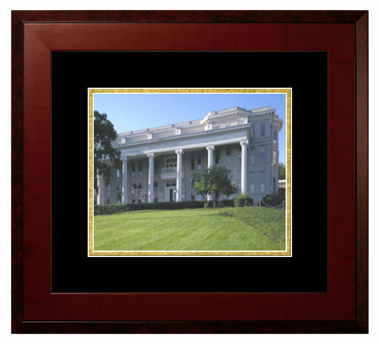 Belmont University Belmont University Lithograph Only Frame in Honors Mahogany with Black & Gold Mats