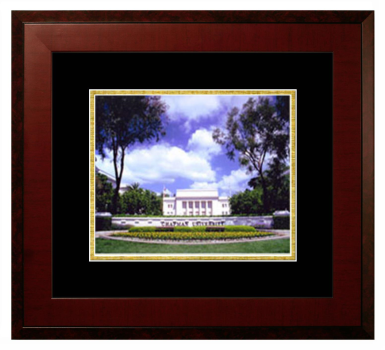 Chapman University Lithograph Only Frame in Honors Mahogany with Black & Gold Mats