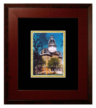 Hillsdale College Lithograph Only Frame in Honors Mahogany with Black & Gold Mats