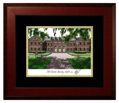 Old Dominion University Lithograph Only Frame in Honors Mahogany with Black & Gold Mats