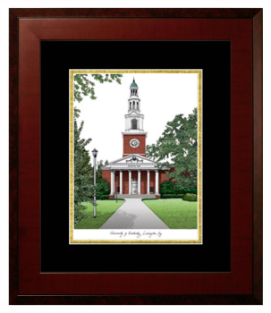 University of Kentucky Gatton College of Business and Economics Lithograph Only Frame in Honors Mahogany with Black & Gold Mats