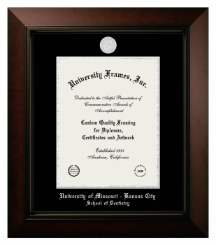 Diploma Frame in Legacy Black Cherry with Black & Silver Mats for  11"H X 8 1/2"W  