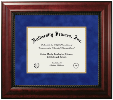 Diploma Frame in Executive with Gold Fillet with Royal Suede Mat