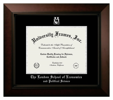 Diploma Frame in Legacy Black Cherry with Black & Silver Mats for DOCUMENT: 8 1/2"H X 11"W  