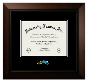 University of Houston Clear Lake Logo Mat Frame in Legacy Black Cherry with  Mat for document: 8 1/2"h x 11"w  